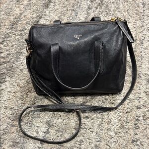 Fossil Black Satchel Bag